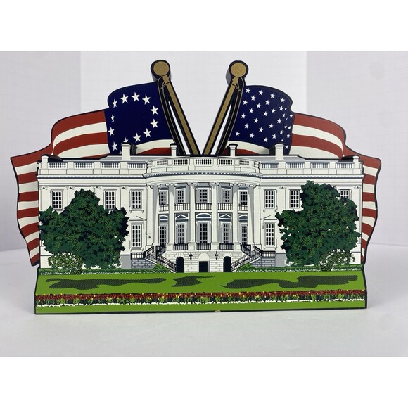 Stella's 2001 White House Wooden Shelf Sitter 9/11 Remembrance *MADE IN THE USA* - Picture 1 of 13